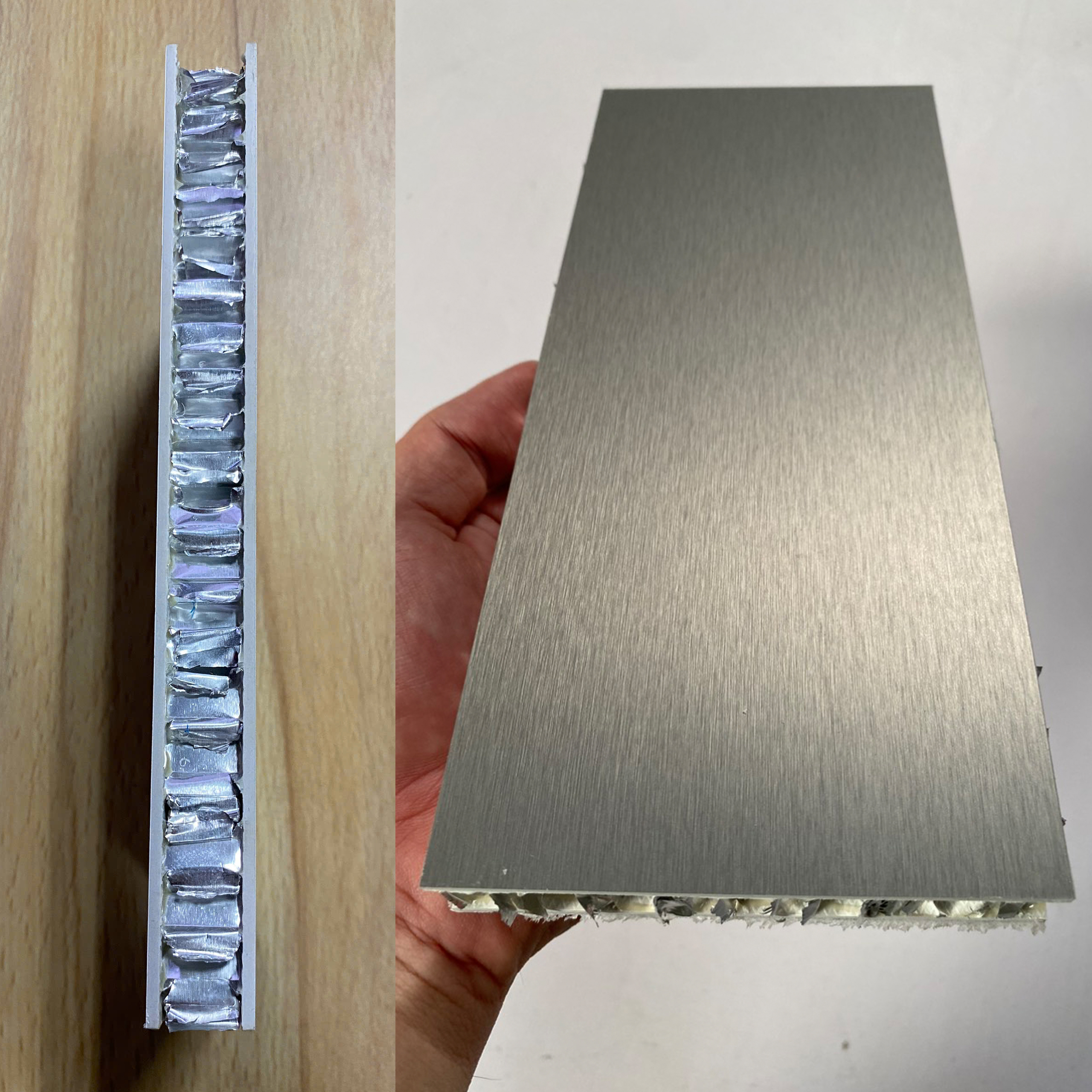 Tấm nhôm tổ ong S8 bề mặt kim loại - Tấm nhôm tổ ong SPC Kim Loại Màu cấu trúc phức hợp đa tầng